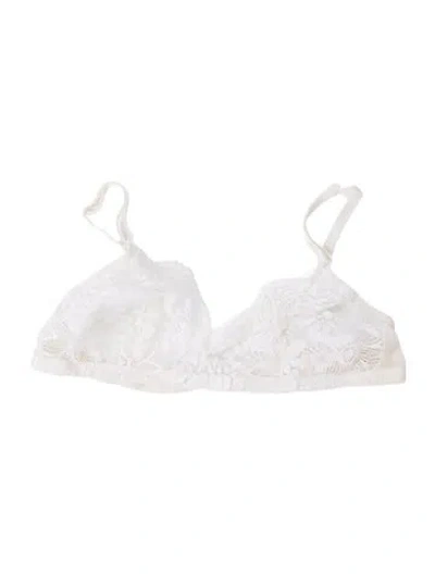 Pre-owned La Perla Lace Pattern Nightgown In White