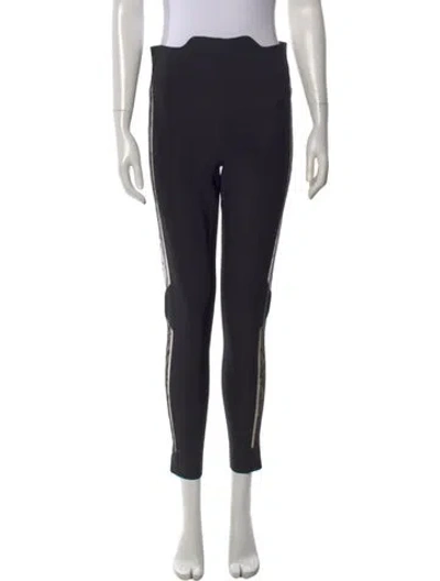 Pre-owned La Perla Lace Pattern Skinny Leg Pants In Black
