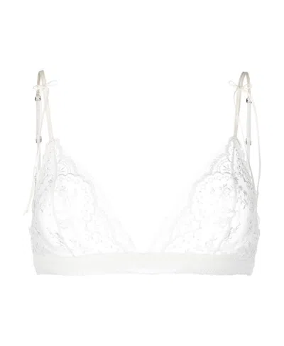 La Perla Lace Triangle Bra In White