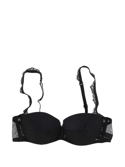 La Perla Lace-trim Bra In Black
