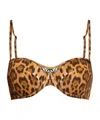 La Perla Leopard-print Cut-out Bikini Top In Brown
