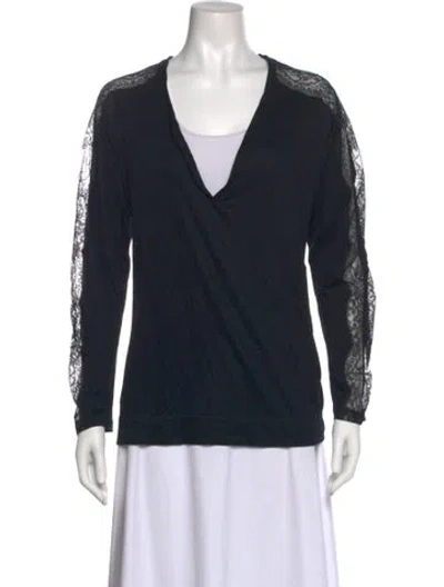 Pre-owned La Perla Long Sleeve Top In Black