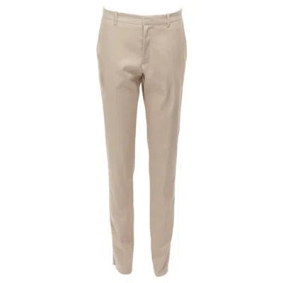 Pre-owned La Perla Mens Beige Back Darts Minimal Classic Tapered Trouser Pants M In Brown