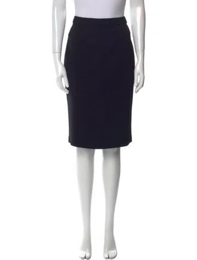 Pre-owned La Perla Mesh Accents Knee-length Skirt In Black