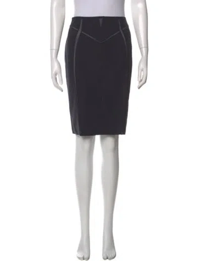 Pre-owned La Perla Mesh Accents Knee-length Skirt In Gray