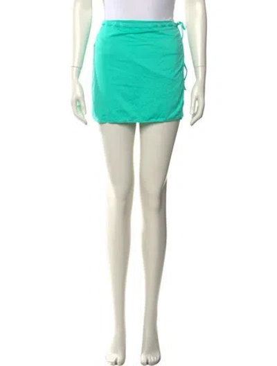 Pre-owned La Perla Mesh Accents Mini Skirt In Green