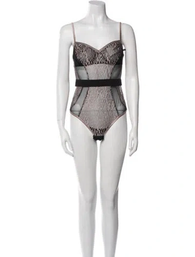 Pre-owned La Perla Mesh Accents Nightgown In Black