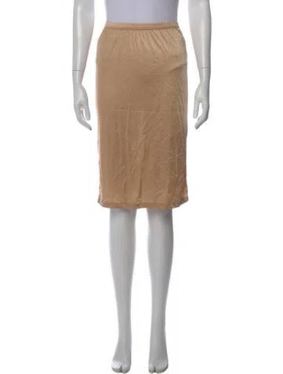 Pre-owned La Perla Midi Length Skirt In Gold