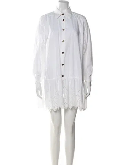 Pre-owned La Perla Mini Dress In White