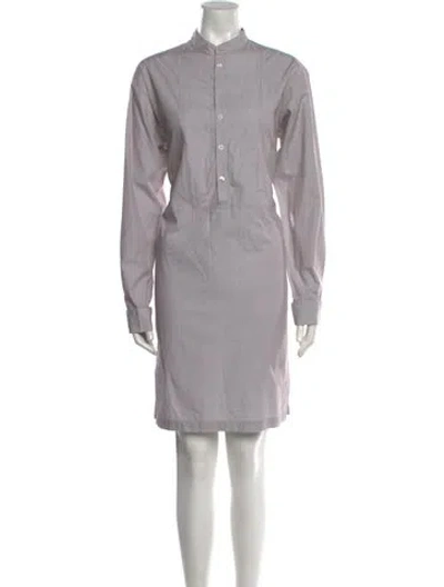 Pre-owned La Perla Mock Neck Knee-length Dress In Gray