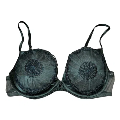 Pre-owned La Perla New  Maison Moss Green Java Dancer Black Label Bra 34b 75b