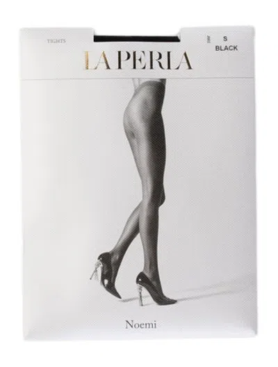 Pre-owned La Perla Nylon Tights W/tags In Black