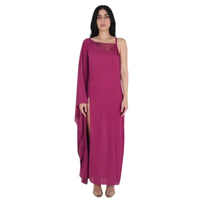 Pre-owned La Perla One Shoulder Silk Gown In Pink
