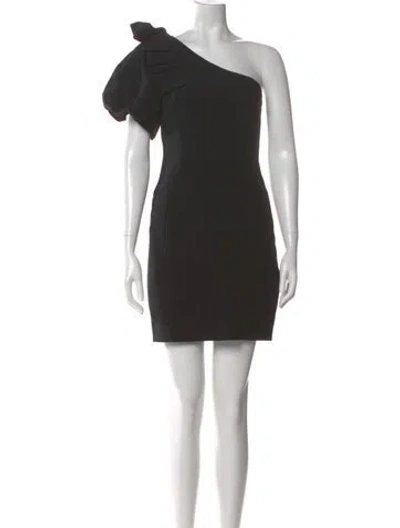 Pre-owned La Perla One-shoulder Mini Dress In Black