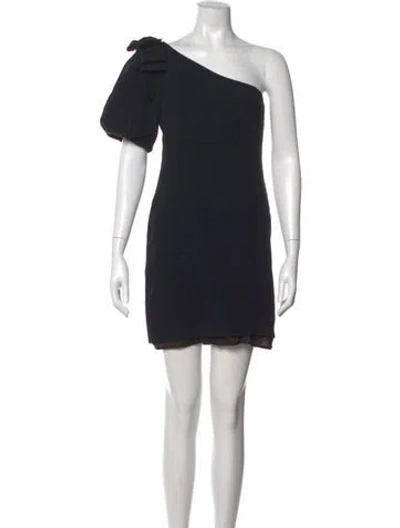 Pre-owned La Perla One-shoulder Mini Dress In Black