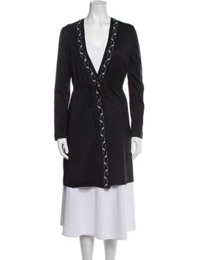 Pre-owned La Perla Plunge Neckline Mini Dress In Black