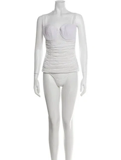 Pre-owned La Perla Polka Dot Print Set W/ Tags In Neutral