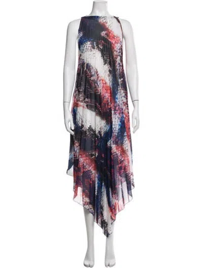Pre-owned La Perla Printed Long Dress In Blue