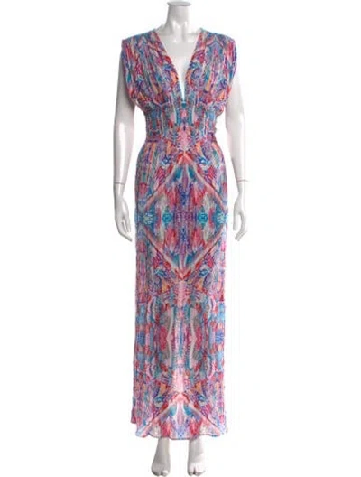 Pre-owned La Perla Printed Long Dress In Multi