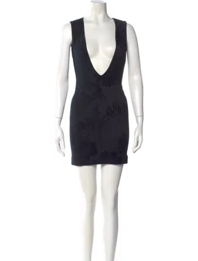Pre-owned La Perla Printed Mini Dress In Black