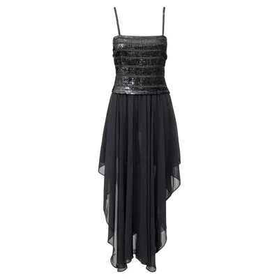 Pre-owned La Perla Ritmo Di Perla Sequin Dress - '90s In Black