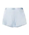 La Perla Silk Side-button Lounge Shorts In White