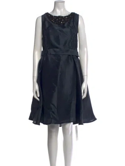 Pre-owned La Perla Scoop Neck Knee-length Dress In Gray
