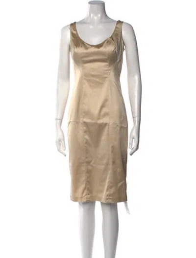 Pre-owned La Perla Scoop Neck Knee-length Dress In Neutrals