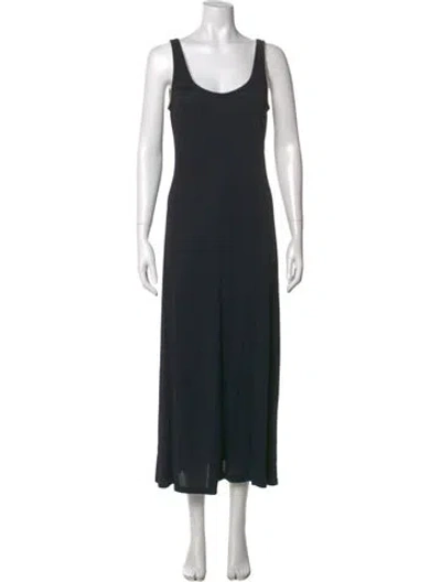 Pre-owned La Perla Scoop Neck Long Dress In Black