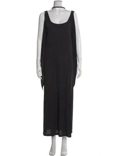Pre-owned La Perla Scoop Neck Long Dress In Black