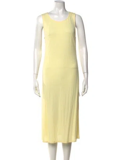 Pre-owned La Perla Scoop Neck Long Dress In Yellow