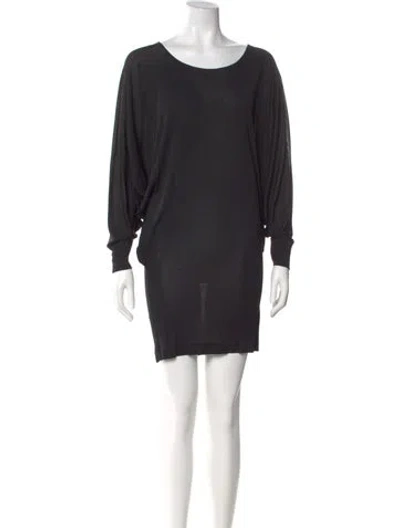 Pre-owned La Perla Scoop Neck Mini Dress In Black