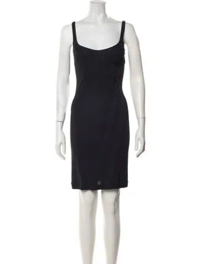 Pre-owned La Perla Scoop Neck Mini Dress In Blue