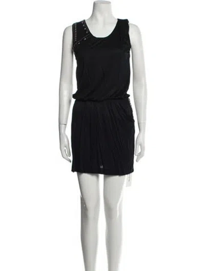 Pre-owned La Perla Scoop Neck Mini Dress W/ Tags In Black