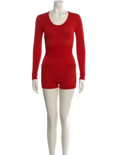 Pre-owned La Perla Scoop Neck Romper W/ Tags In Red
