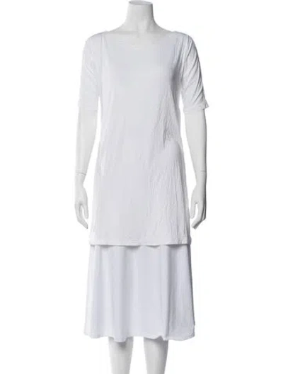 Pre-owned La Perla Scoop Neck Short Sleeve Top In White
