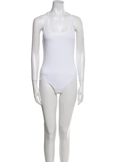 Pre-owned La Perla Scoop Neck Sleeveless Bodysuit In Neutral