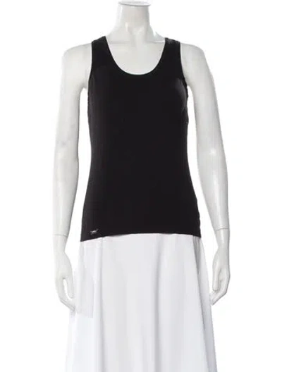 Pre-owned La Perla Scoop Neck Sleeveless Top In Black