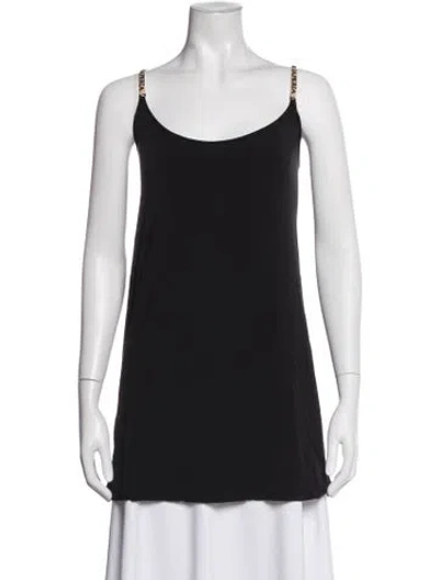 Pre-owned La Perla Scoop Neck Sleeveless Top In Black