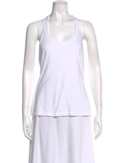 Pre-owned La Perla Scoop Neck Sleeveless Top In White