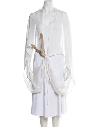 Pre-owned La Perla Sequin Embellishments Cover-up In Neutrals