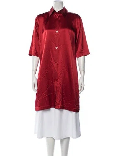 Pre-owned La Perla Short Sleeve Top In Red