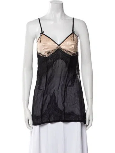 Pre-owned La Perla Silk Bow Accents Nightgown In Black