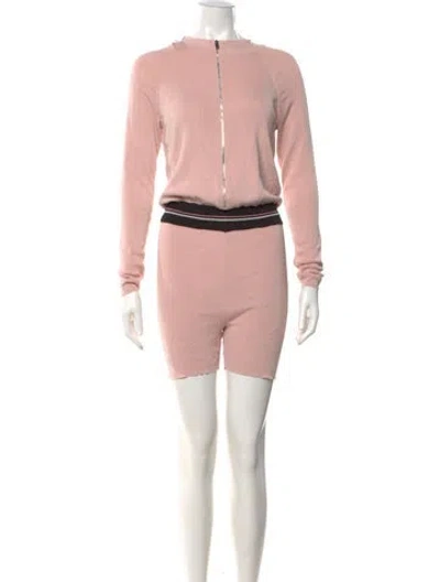 Pre-owned La Perla Silk Crew Neck Romper In Pink