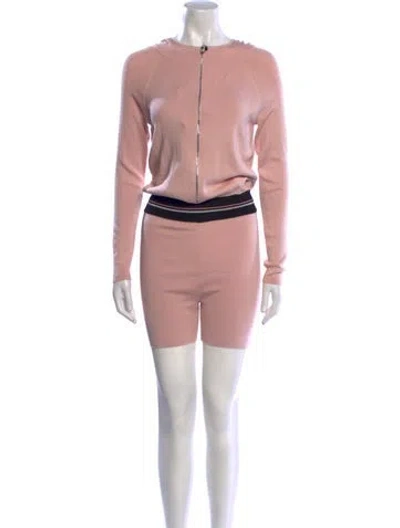 Pre-owned La Perla Silk Crew Neck Romper W/ Tags In Pink