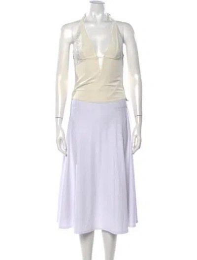 Pre-owned La Perla Silk Halterneck Top In Pink