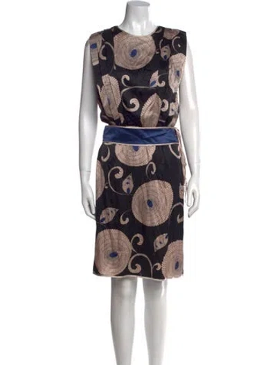 Pre-owned La Perla Silk Knee-length Dress In Black