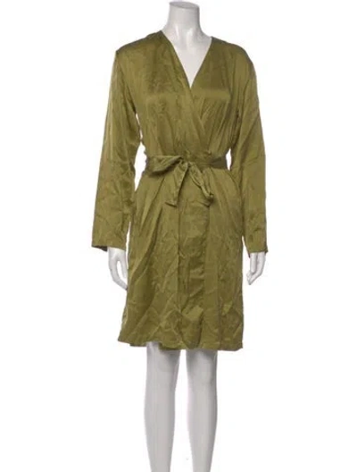 Pre-owned La Perla Silk Knee-length Dress In Green