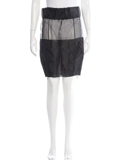 Pre-owned La Perla Silk Knee-length Skirt In Blue
