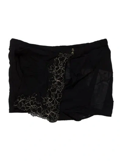 Pre-owned La Perla Silk Lace Pattern Lounge Set In Black